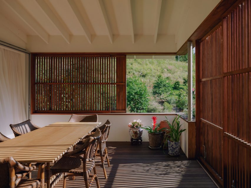 Dining space at Cooroy House by Henry Bennett and Dan Wilson