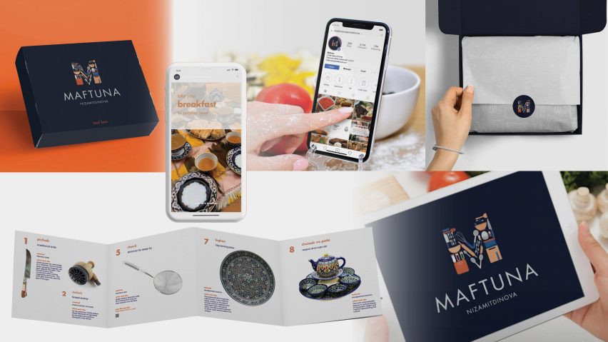 a moodboard of a graphic design project for a home cooking food brand