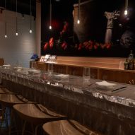 Glass covered bar
