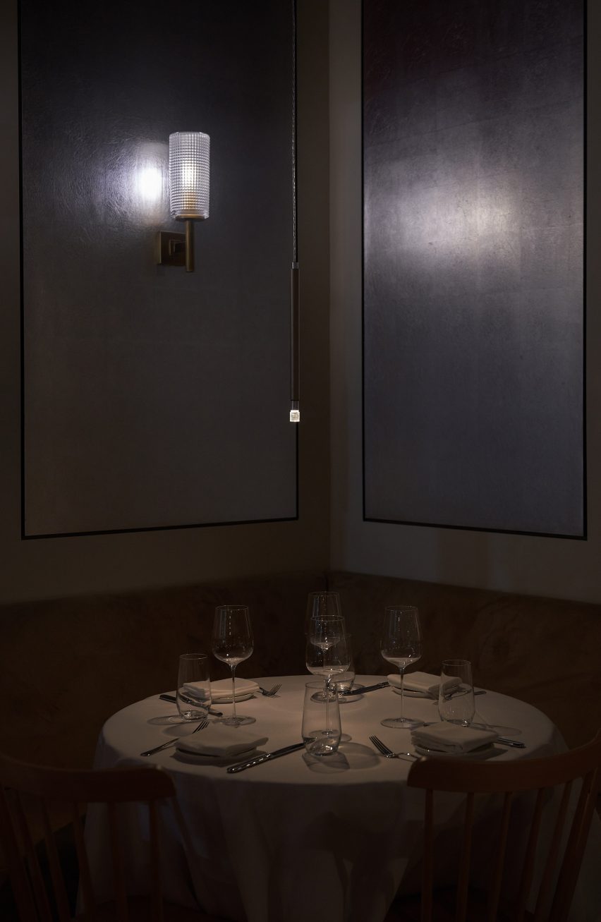 Light pendant hanging from ceiling