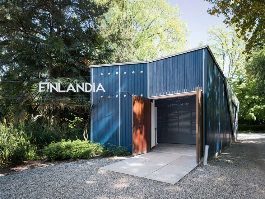 Exterior view of the Finland Pavilion in Venice