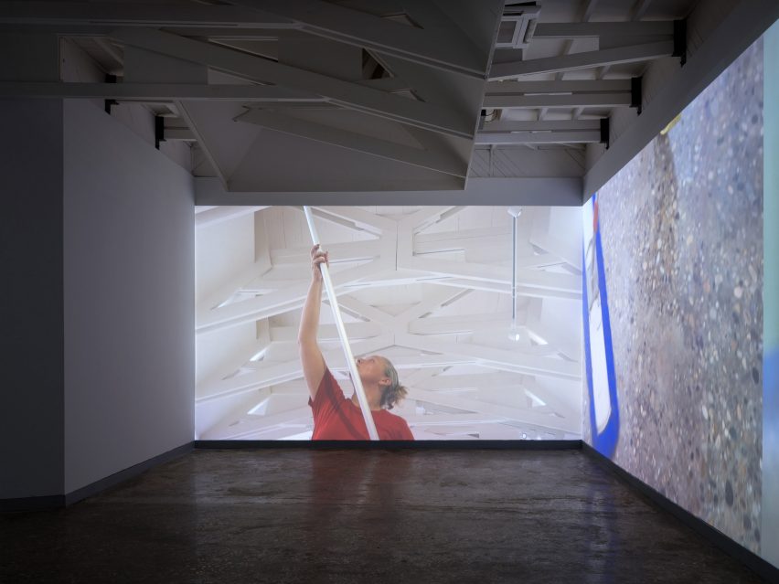 Projections shown within country pavilion in Venice by Ella Kaira and Matti Jänkälä