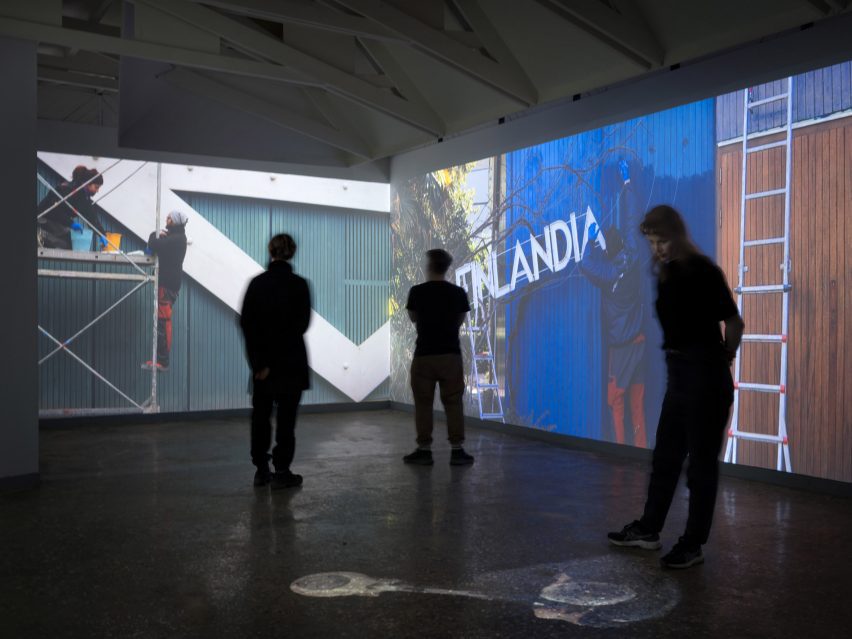 Interior view of the Finland Pavilion by Ella Kaira and Matti Jänkälä