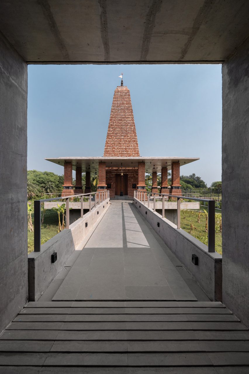 Elevated temple in India