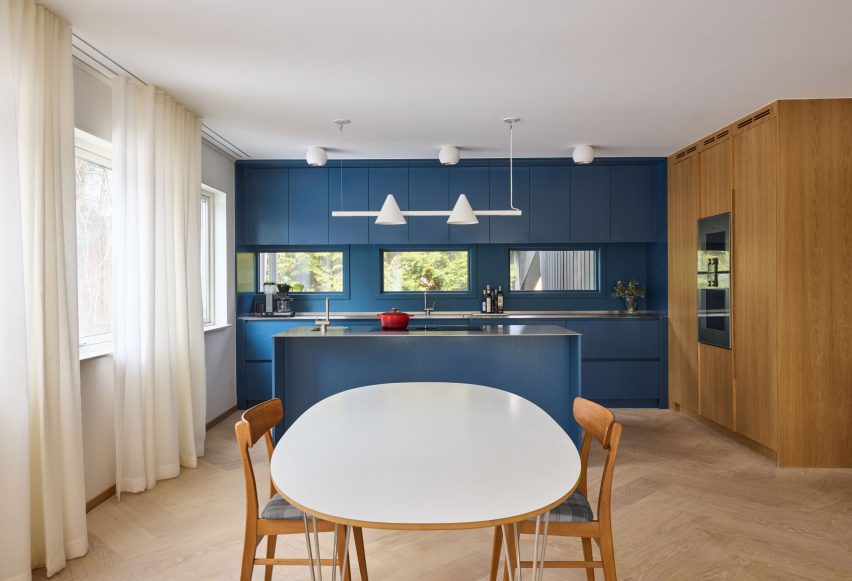 Kitchen interior at the Villa by the River by In Praise of Shadows