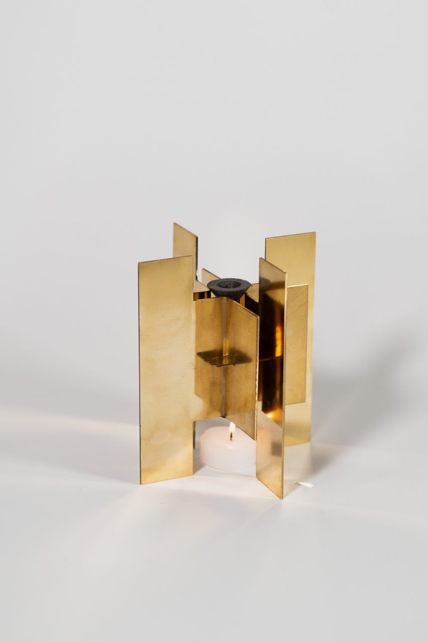 a photograph of a golden sculpture