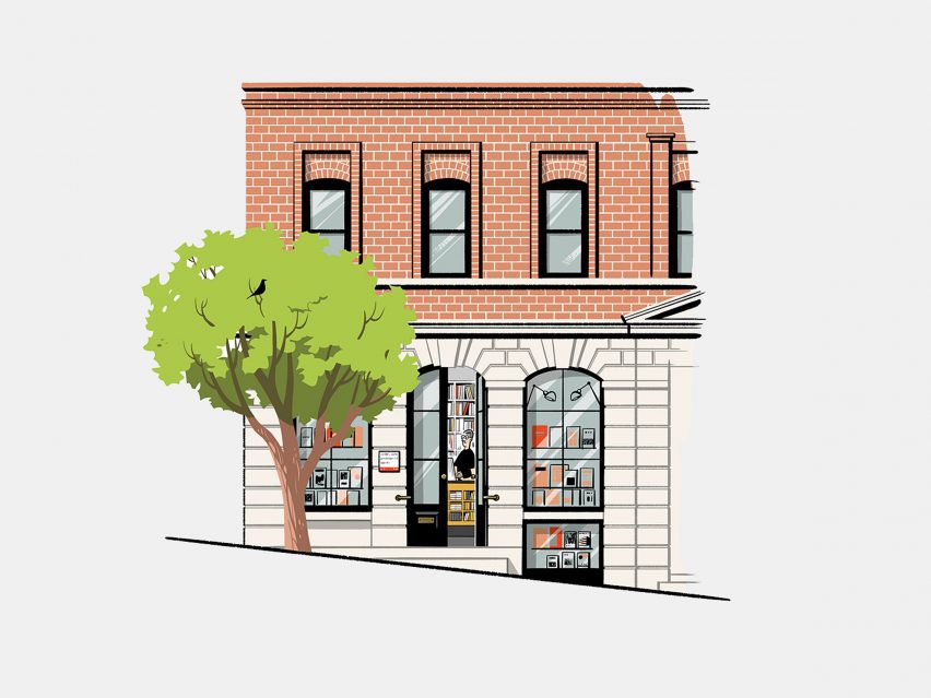 Illustration showing William Stout Architectural Books