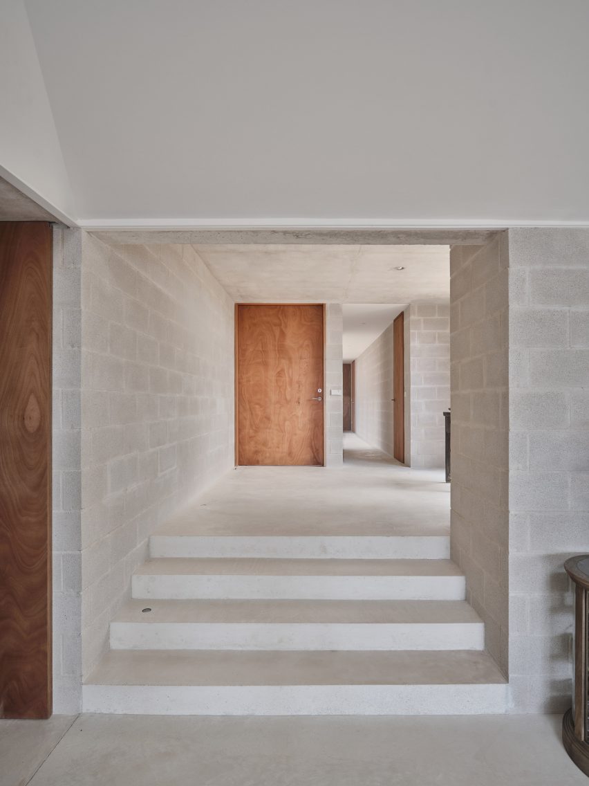 Interior view of Zenith House in Menorca