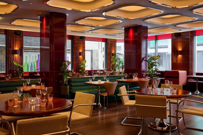 Main dining room of Town restaurant