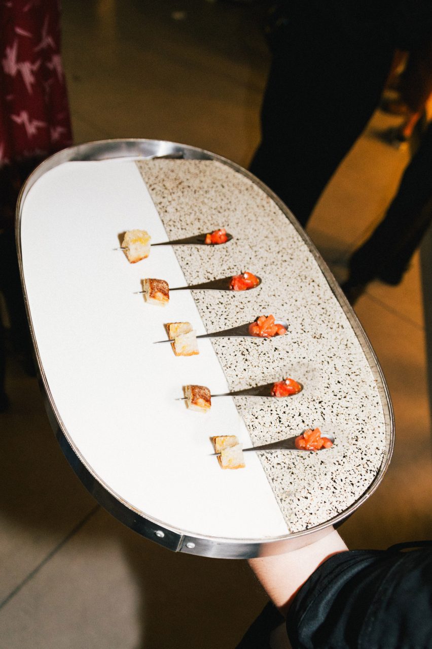 Spoons with food