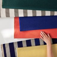 Racetrack and Emblem fabrics by Designtex