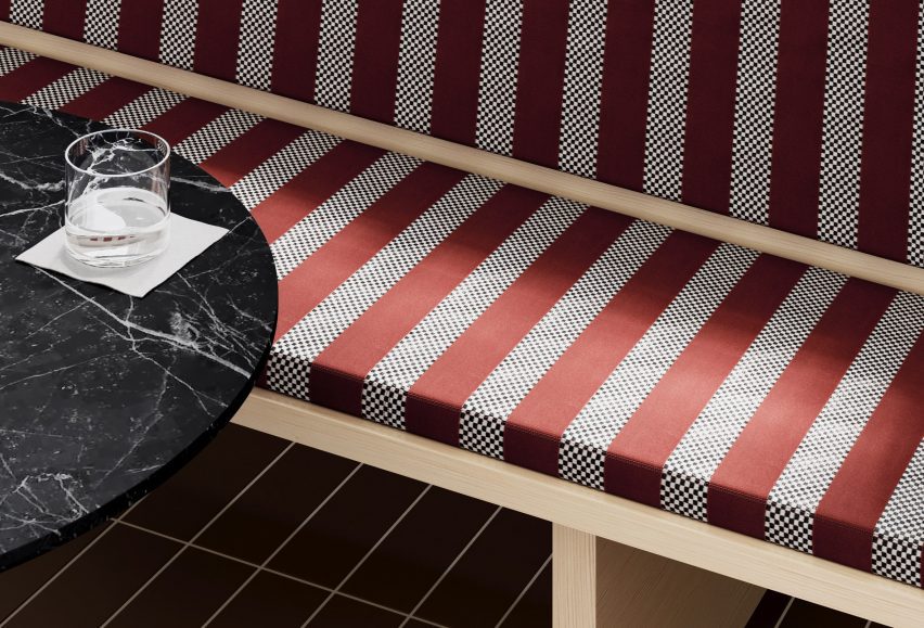 Racetrack and Emblem fabrics by Designtex