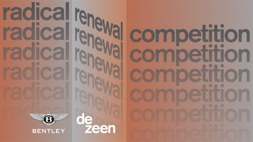 Graphic identity of Dezeen and Bentley's Radical Renewal Competition