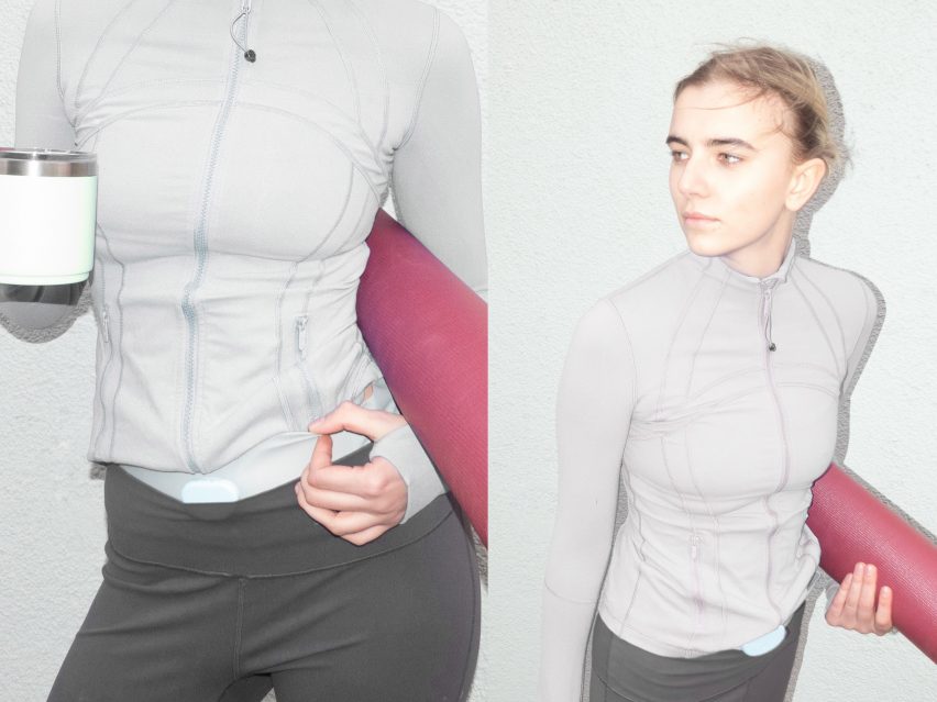 Woman wearing the Lottie belt by Marc Hackländer and Elisabeth Lorenz