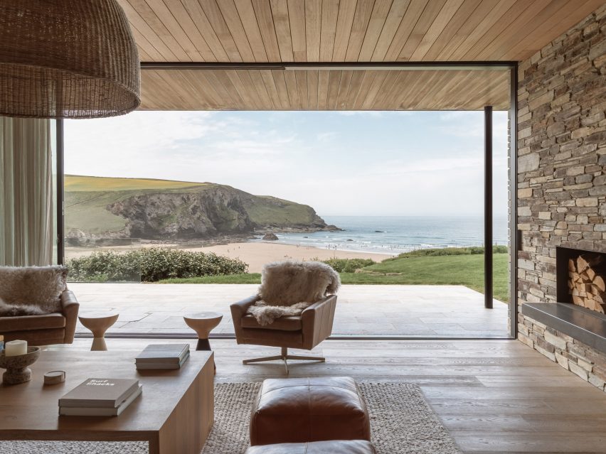 Living room in Two-Family House by Rundell Associates