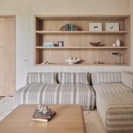 Lounge sofa in Two-Family House by Rundell Associates
