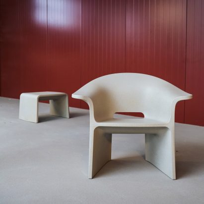Chair and stool from Loope by Studio Rygalik