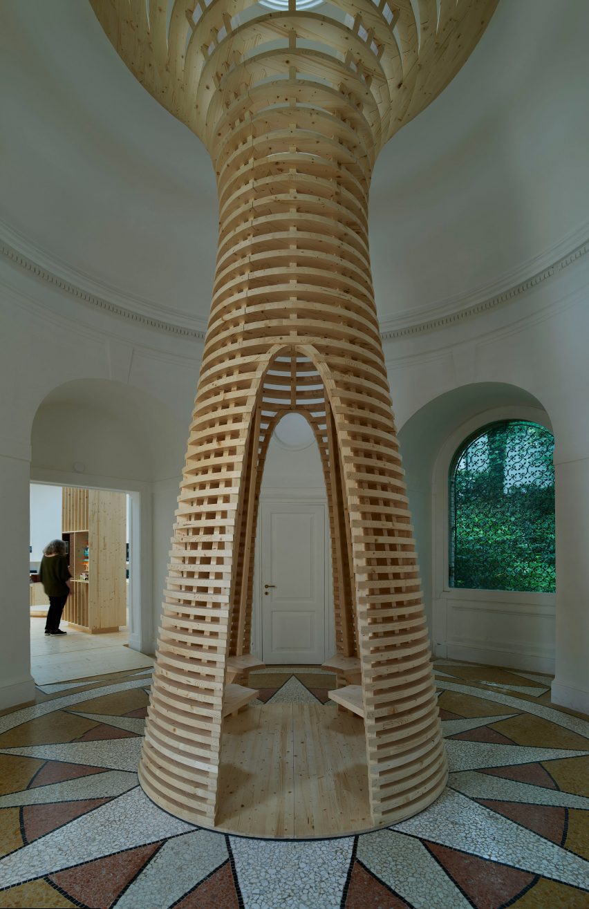 Installation at the US Pavilion Porch at the Venice Architecture Biennale