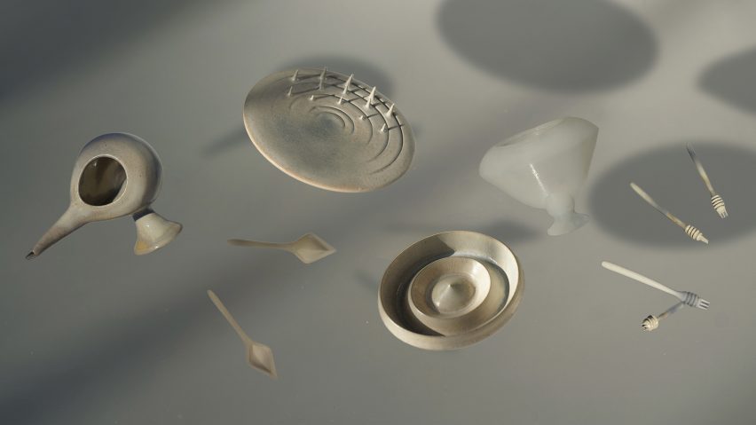 Zero microgravity tableware by Klinta Locmele