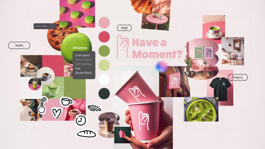  Gizem Akdağ Adobe board covered in food-related graphics