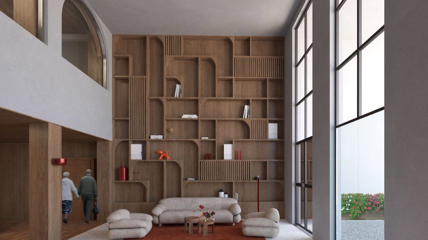 Render of a living space in a care home
