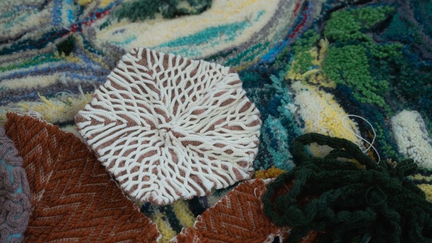 Close up photo of textiles