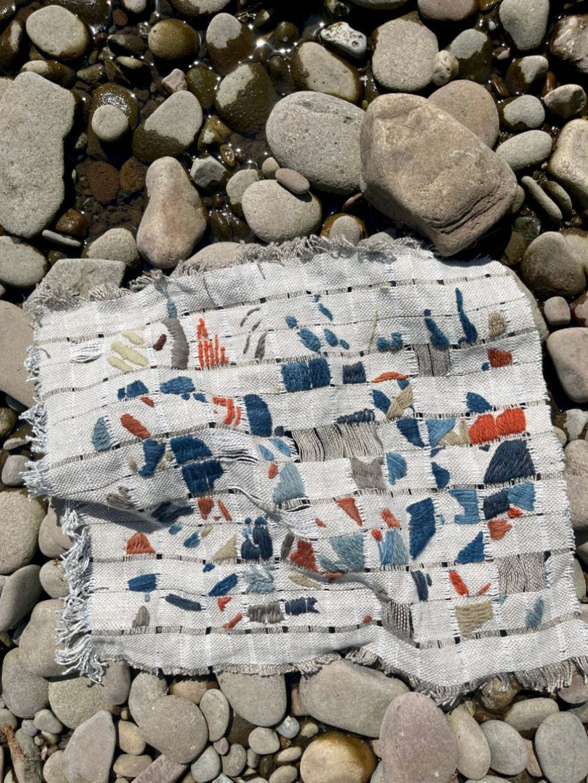 Photo of textile on stones