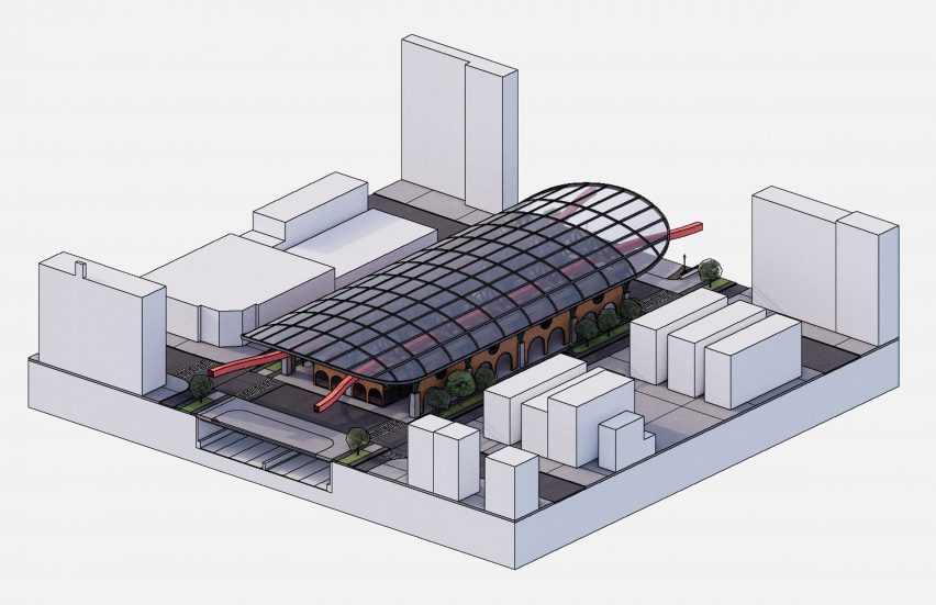 Illustration of a train station