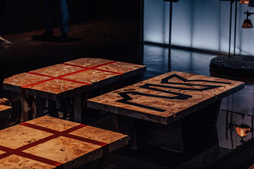Stone Plus, a stone furniture collection displayed in the exhibition