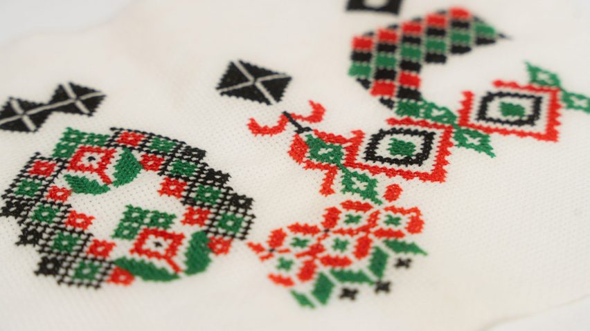 Artworks informed by Palestinian embroidery