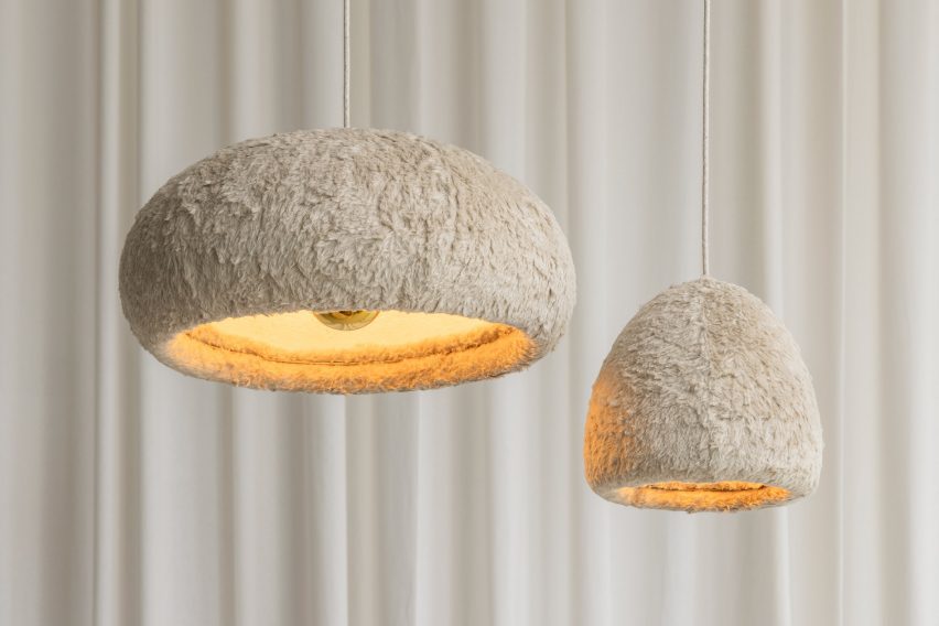 Fluffy mycelium lamps by Aifunghi at 3 Days of Design