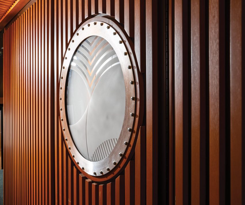 A porthole window