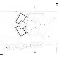 Plan of Cake House by Alexander Symes Architect