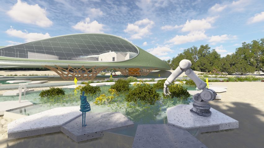 a visualisation of a sustainable campus 
