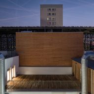 James Baldwin Media Library and Refugee House by Associer