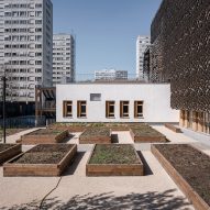 James Baldwin Media Library and Refugee House by Associer