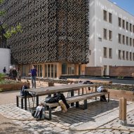 James Baldwin Media Library and Refugee House by Associer
