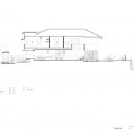 Section of Balmoral Hillside House by Kieron Gait Architects