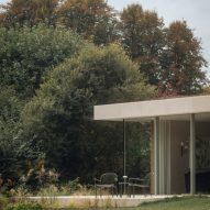 Glazed wing overlooking garden