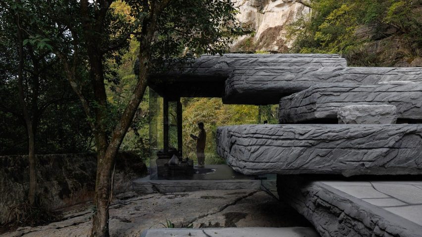 Drifting Stones pavilion artificial rock China