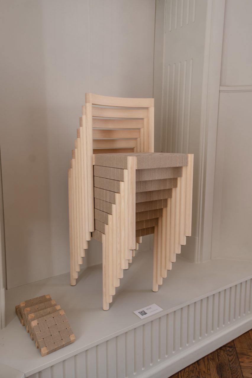 Stackable chair by Henning Larsen