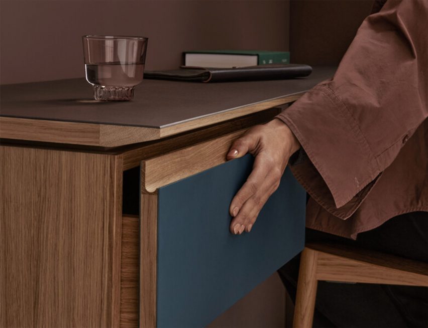 Forbo's student challenges incorporate Furniture Linoleum surfacing material 