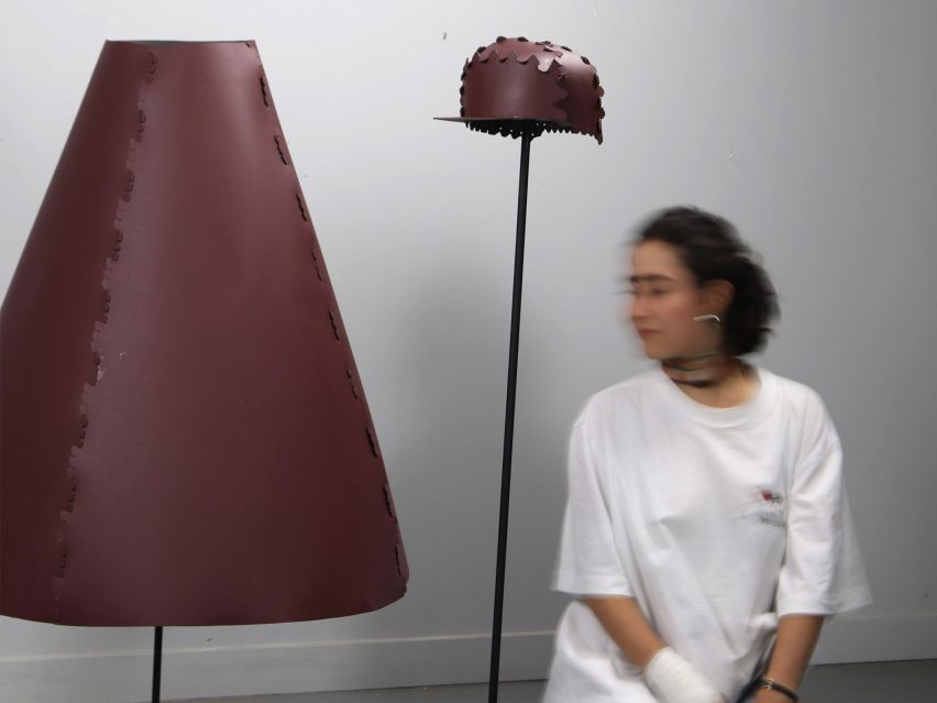 skirt and hat design by Design Academy Eindhoven student Zo&eacute; Monstrey as part of Forbo's Student Challenges