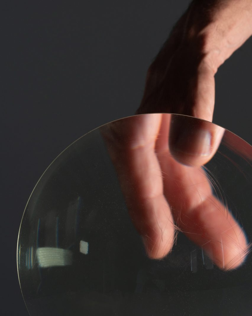 Glass lens. Selected by Lise Vester for second Well Made exhibition, Godt Lavet, by Pearson Lloyd