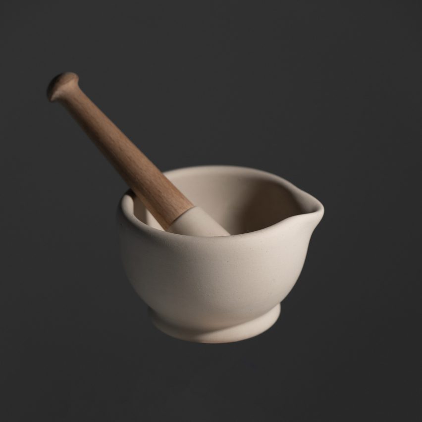 Pestle and mortar. Selected by Samta Nadeem for second Well Made exhibition, Godt Lavet, by Pearson Lloyd