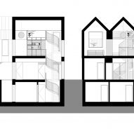 Section of Twin House by Graeme Williamson Architects