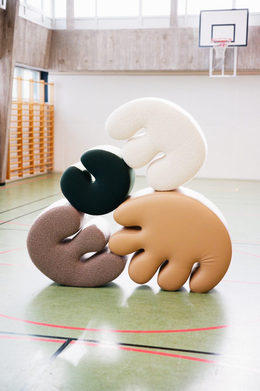 Stacked Palma poufs