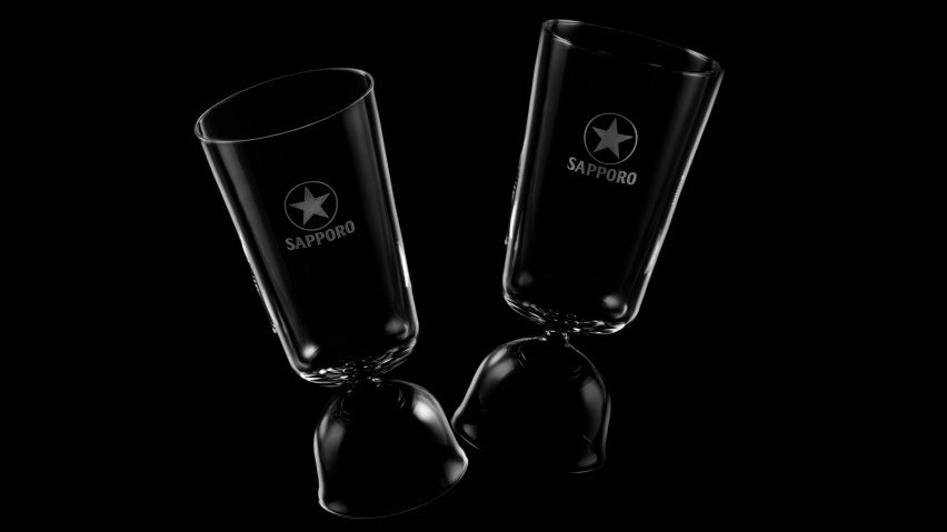 "Perfect cheers glass" by Nendo for Sapporo