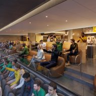 People sitting watching game