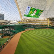Mowed baseball field